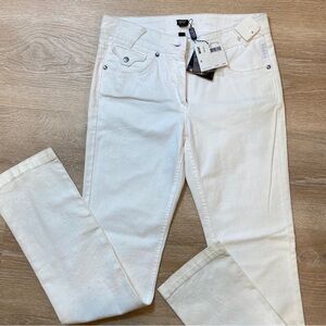 🖤5/$40!! NWT Esprit White Jeans with Embellishments size 6 straight leg bootcut